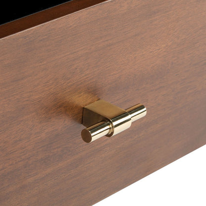 Genevieve Media Stand - Black / Walnut