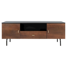 Genevieve Media Stand / Black / Walnut