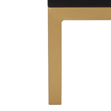 Zadie 1 Shelf Rattan Media Stand / Black Frame / Natural Rattan / Gold Legs