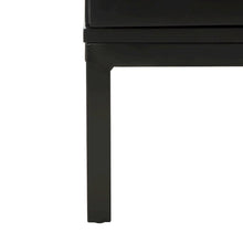 Zadie 1 Shelf Rattan Media Stand / Black Body / Black Legs / Natural Front Doors