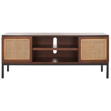 Zadie 1 Shelf Media Stand / Walnut / Natural / Black