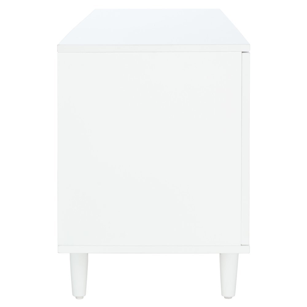 Faye Two-Shelf Pattern Media Stand - White Washed
