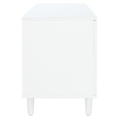 Faye Two-Shelf Pattern Media Stand - White Washed