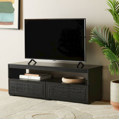 Theon Two-Drawer Media Stand - Black