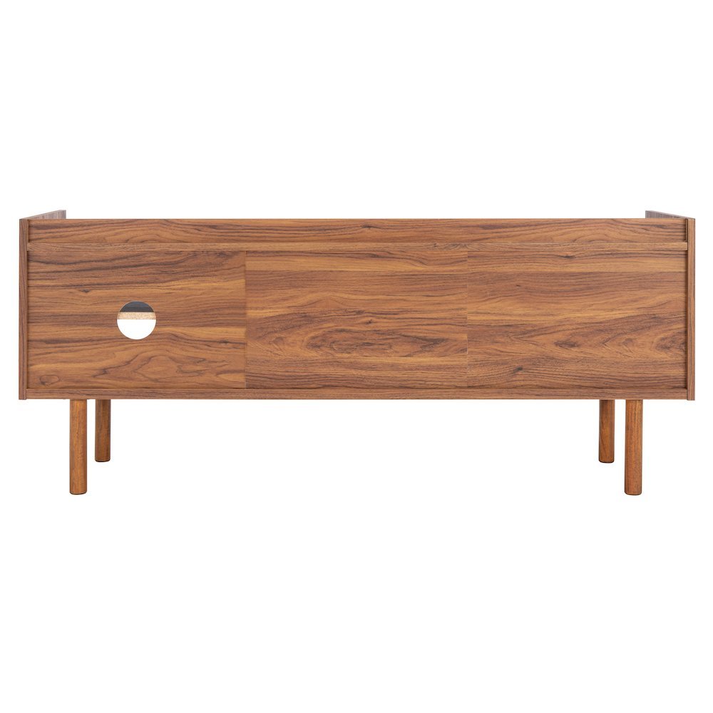 Safiya Two-Shelf Media Stand - Walnut / White