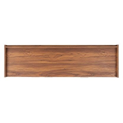 Safiya Two-Shelf Media Stand - Walnut / White