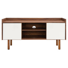 Diara 2 Shelf 2 Door Media Stand / Walnut / White