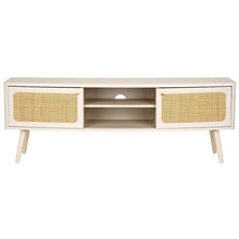 Cielle 2 Door Media Stand / Bleached White / Natural