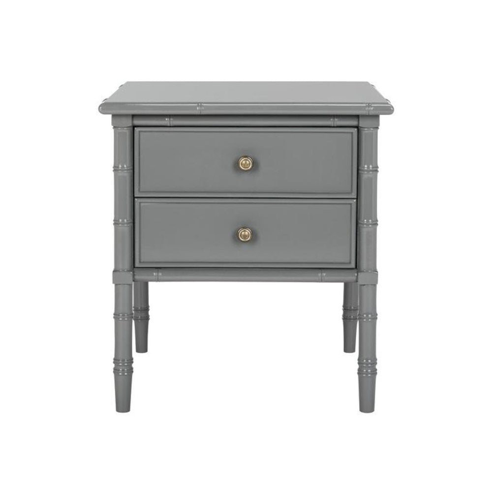 MINA MODERN COASTAL 2 DRAWER 25" H BAMBOO NIGHTSTAND, NST3501C