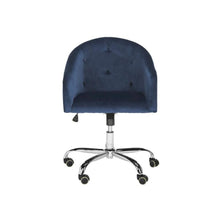 AMY TUFTED VELVET CHROME LEG SWIVEL OFFICE CHAIR