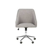 ADRIENNE LINEN CHROME LEG SWIVEL OFFICE CHAIR