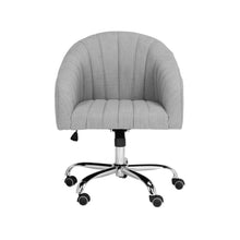 THEMIS LINEN CHROME LEG SWIVEL OFFICE CHAIR