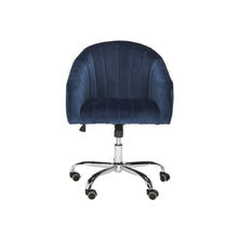 THEMIS VELVET CHROME LEG SWIVEL OFFICE CHAIR