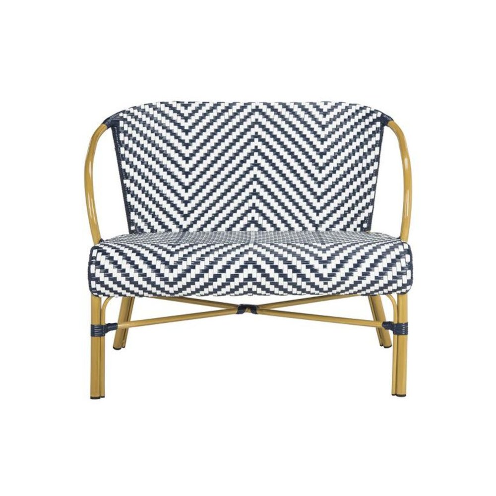 Dandra Herringbone Rattan Settee