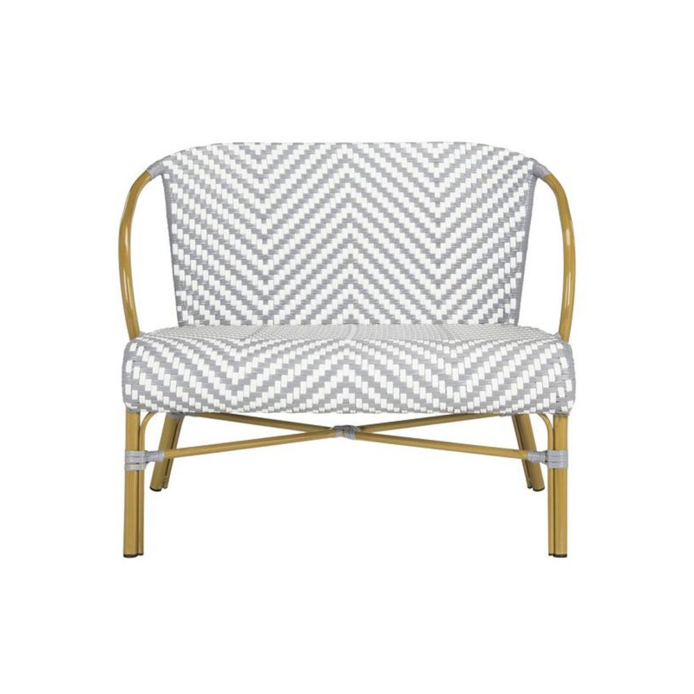 Dandra Herringbone Rattan Settee