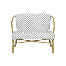 Dandra Herringbone Rattan Settee