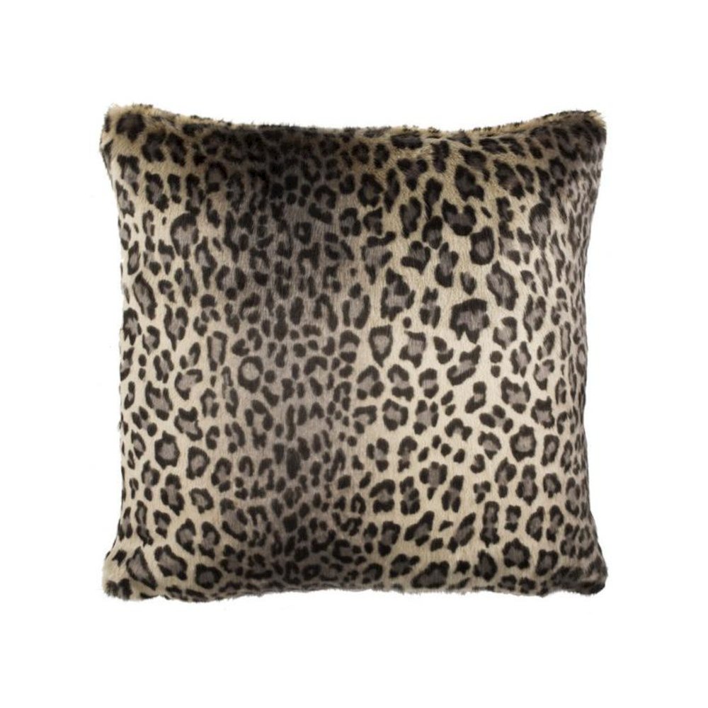 FAUX BLACK LEOPARD PILLOW