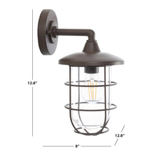 Liese, 6.5 Inch, Bronze, Steel/Glass Outdoor Wall Sconce Set of 2