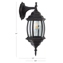 Grazia, 6.5 Inch, Bronze, Steel/Glass Outdoor Wall Sconce Set of 2