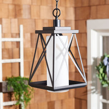 Braith, 9.1 Inch, Black, Steel/Glass Outdoor Pendant