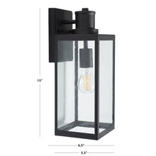 Agni, 6.5 Inch Black, Steel/Glass Outdoor Sconce Set of 2