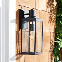 Agni, 6.5 Inch Black, Steel/Glass Outdoor Sconce Set of 2