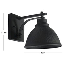 Melila, 7.87 Inch, Black, Steel Outdoor Wall Sconce Set of 2