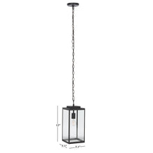 Rinnah, 7.1 Inch, Bronze, Steel/Glass Outdoor Pendant