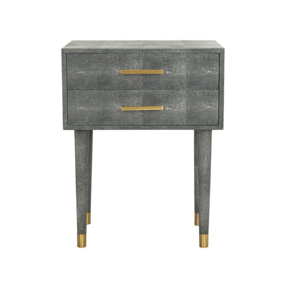 NOUR FAUX SHAGREEN END TABLE