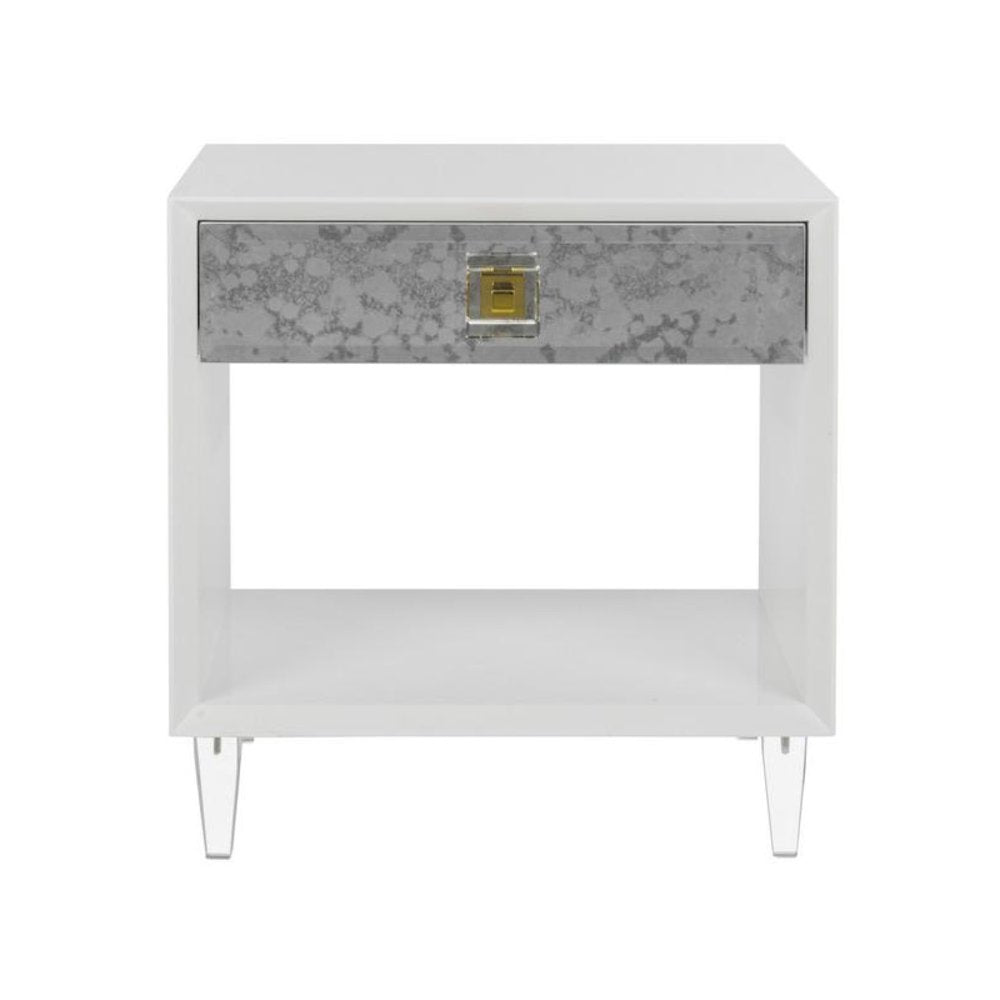ARCELIA ACRYLIC EGLOMISE SIDE TABLE