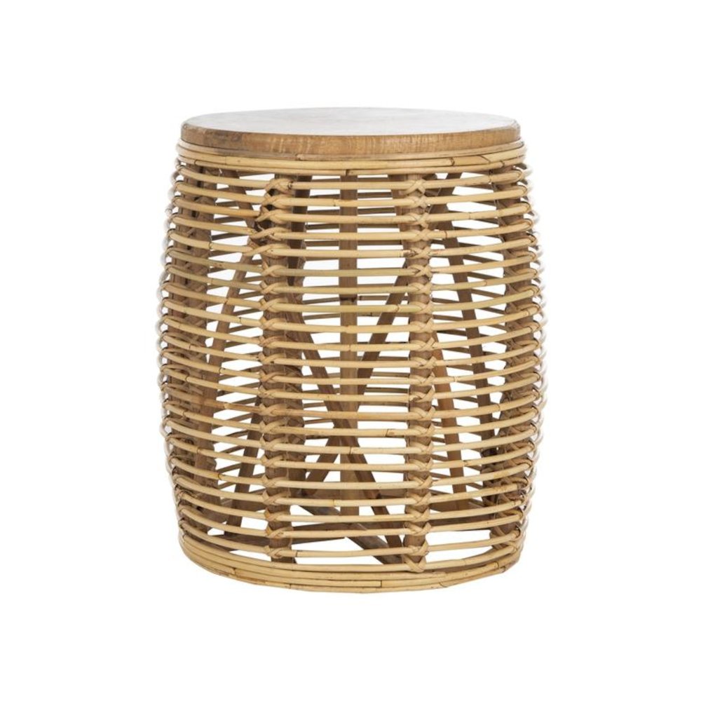 MAUI RATTAN DRUM STOOL TABLE, STL6500C