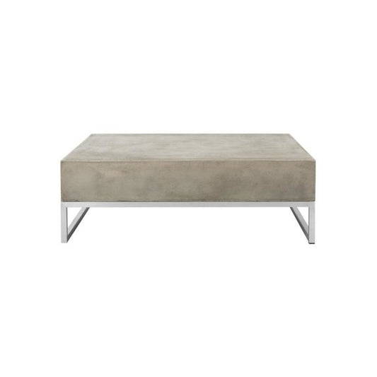 Eartha Indoor/Outdoor Modern Concrete 11.42-Inch H Coffee Table