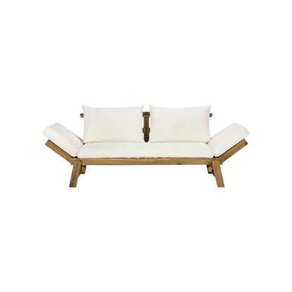 Outdoor Daybed With Acacia Wood Frame And Polyester Cushion For Relaxing
