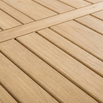 Teak end table with sleek contemporary design for outdoor living