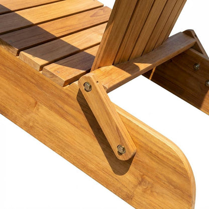 Outdoor Eucalyptus Wood Adirondack Chairs Set Of 2 With Silver Metal Accents
