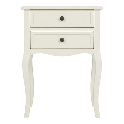 Wooden End Table with Storage Drawers for Living Room or Bedroom