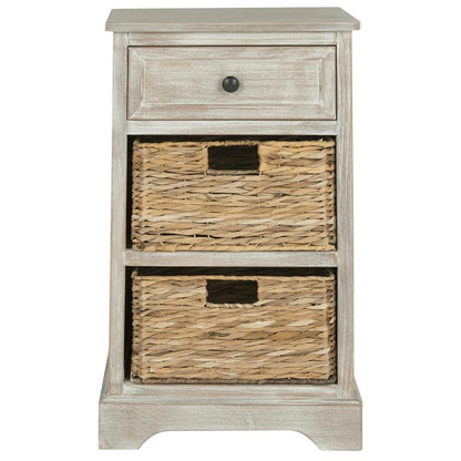 Distressed Cream, Side Table, Quality Build, Durable Wood Frame