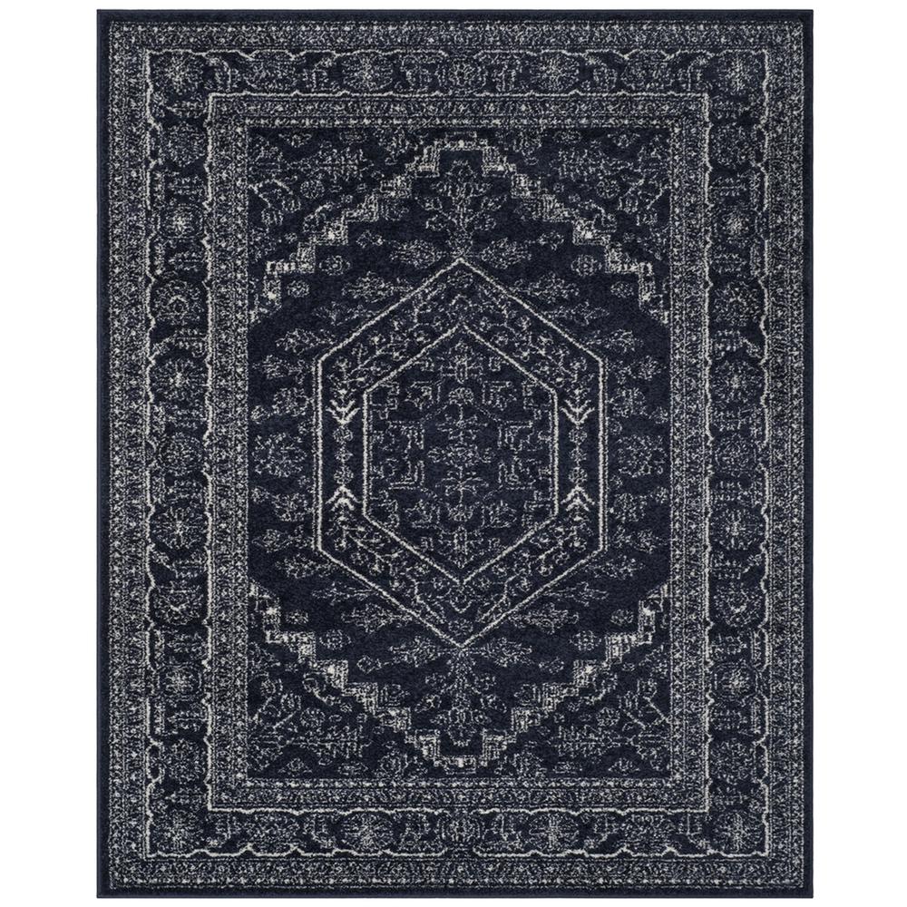 Adirondack, NAVY / IVORY, 9' X 12', Area Rug