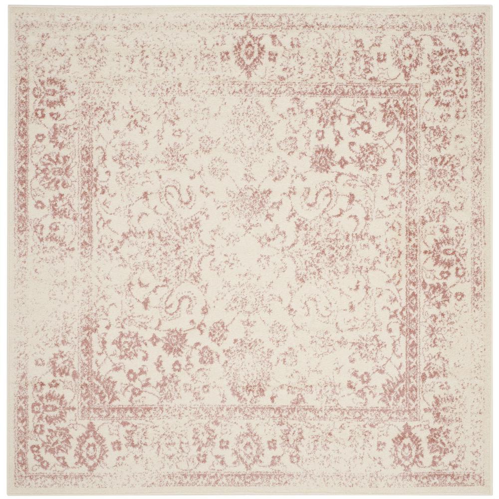 Adirondack, IVORY / ROSE, 8' X 8' Square, Area Rug