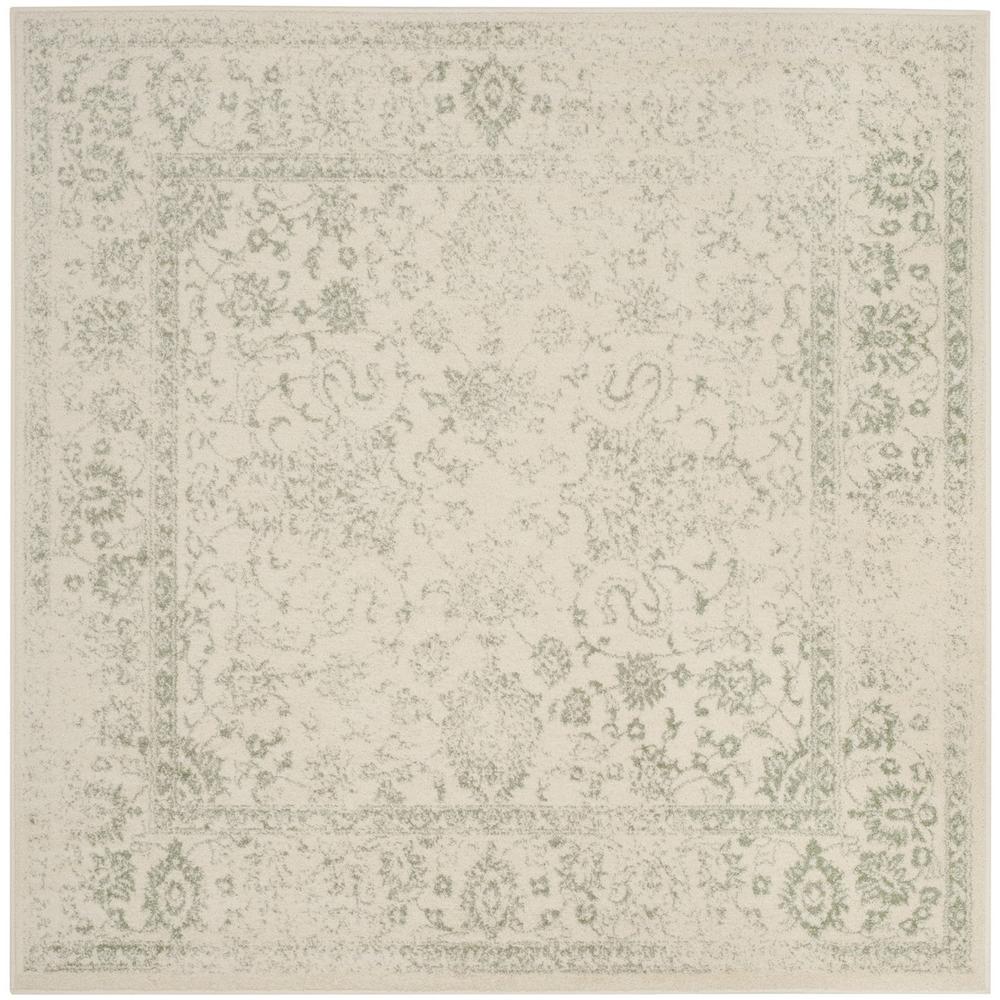 Adirondack, IVORY / SAGE, 8' X 8' Square, Area Rug