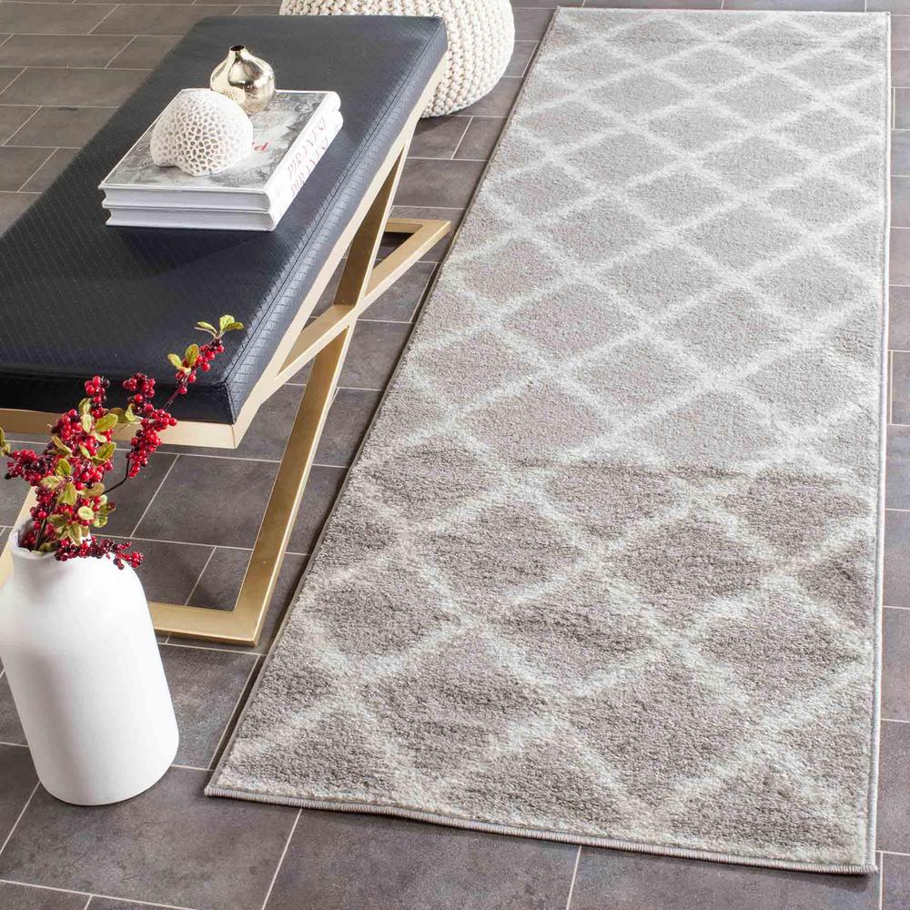 Adirondack, SILVER / IVORY, 2'-6" X 14', Area Rug, ADR120B-214
