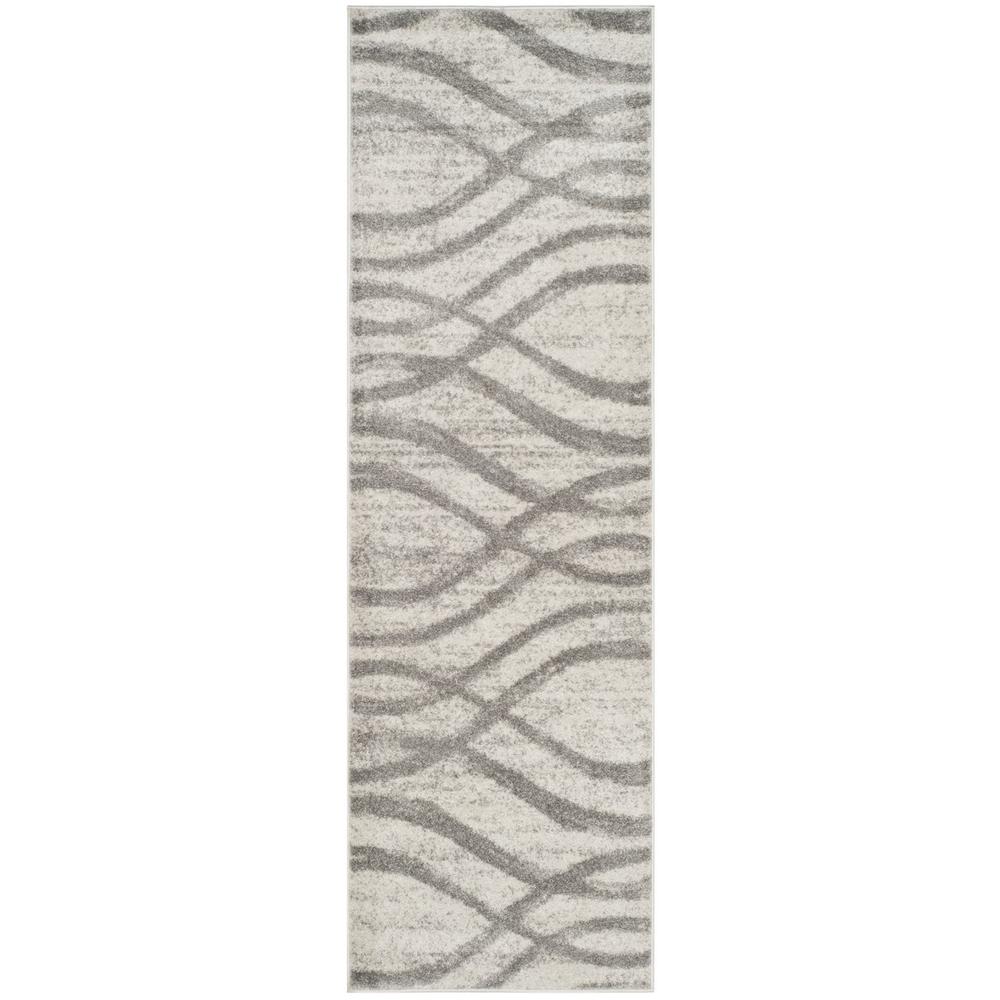 Adirondack, CREAM / GREY, 2'-6" X 12', Area Rug