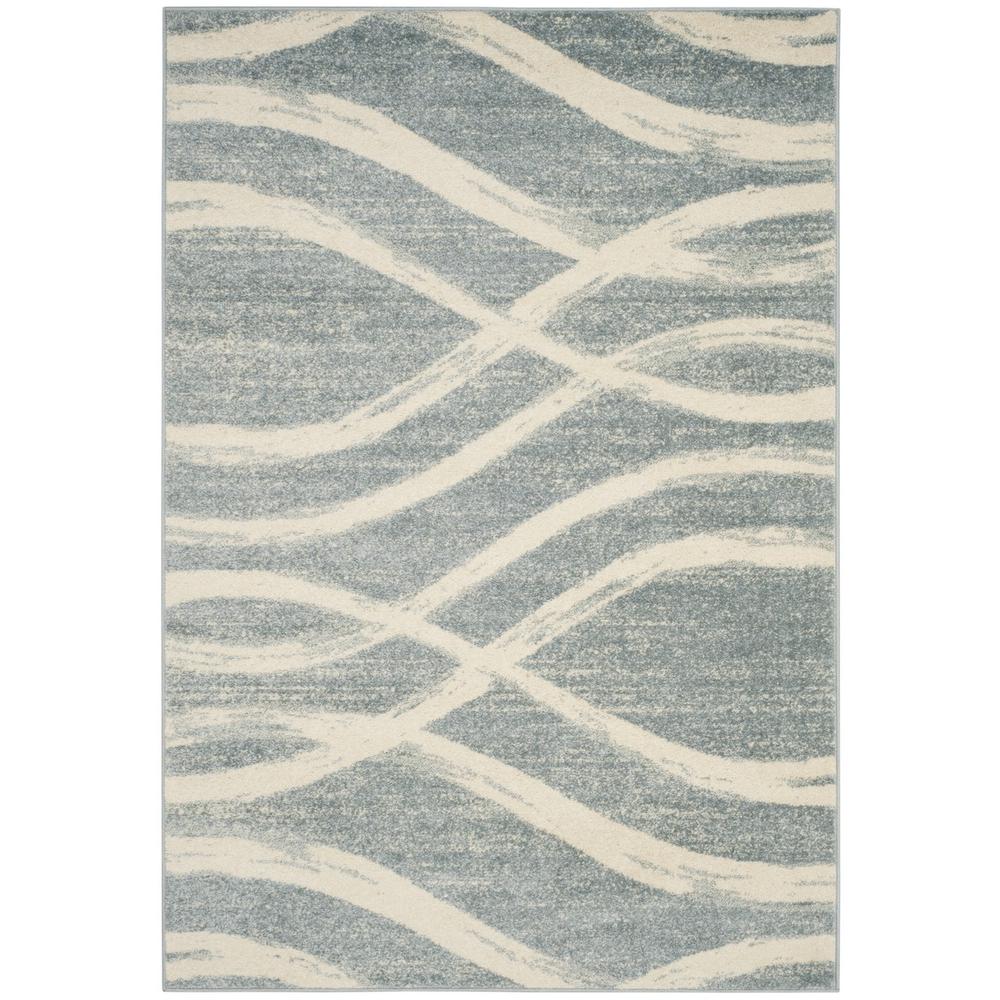 Adirondack, CREAM / SLATE, 5'-1" X 7'-6", Area Rug