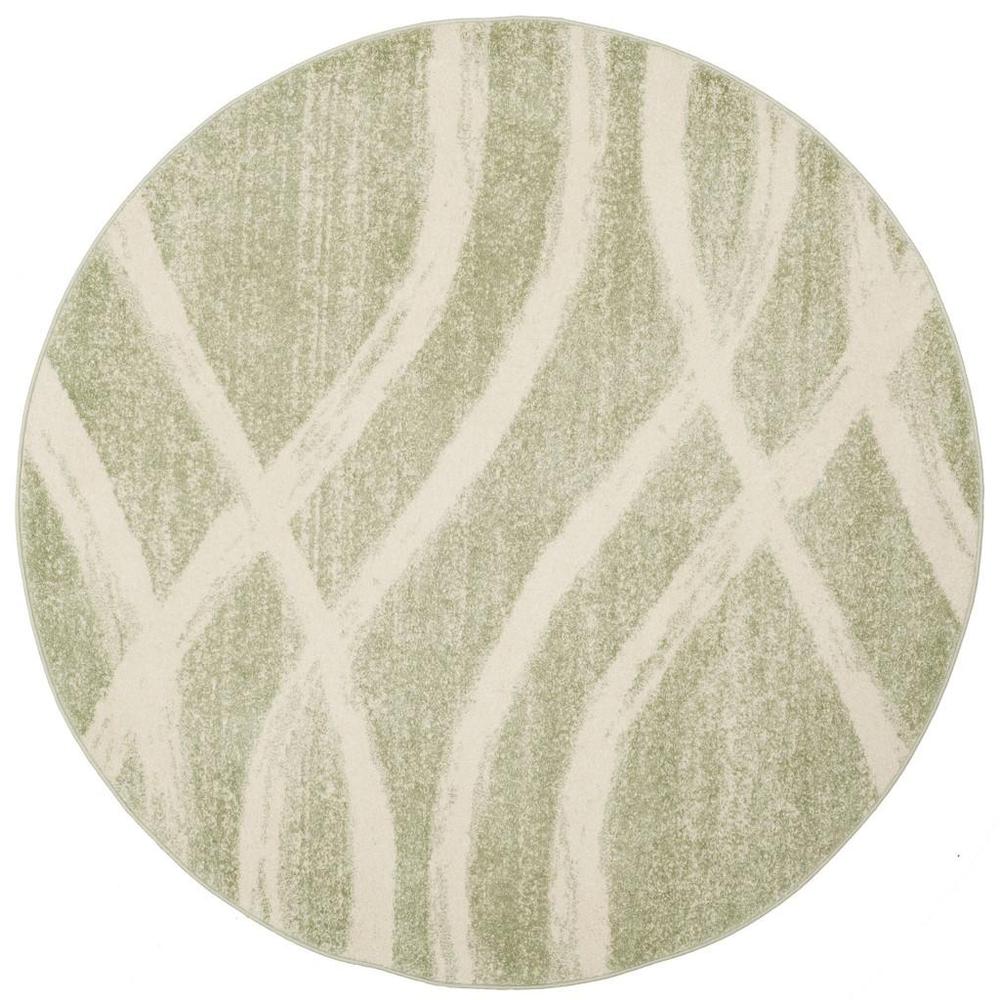 Adirondack, SAGE / CREAM, 6' X 6' Round, Area Rug