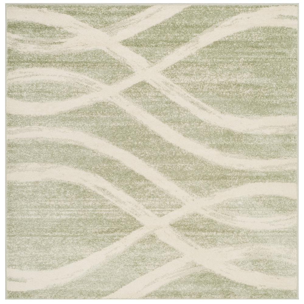 Adirondack, SAGE / CREAM, 6' X 6' Square, Area Rug