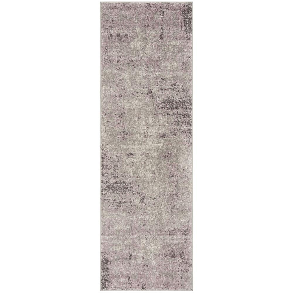 Adirondack, LIGHT GREY / PURPLE, 2'-6" X 6', Area Rug, ADR130M-26