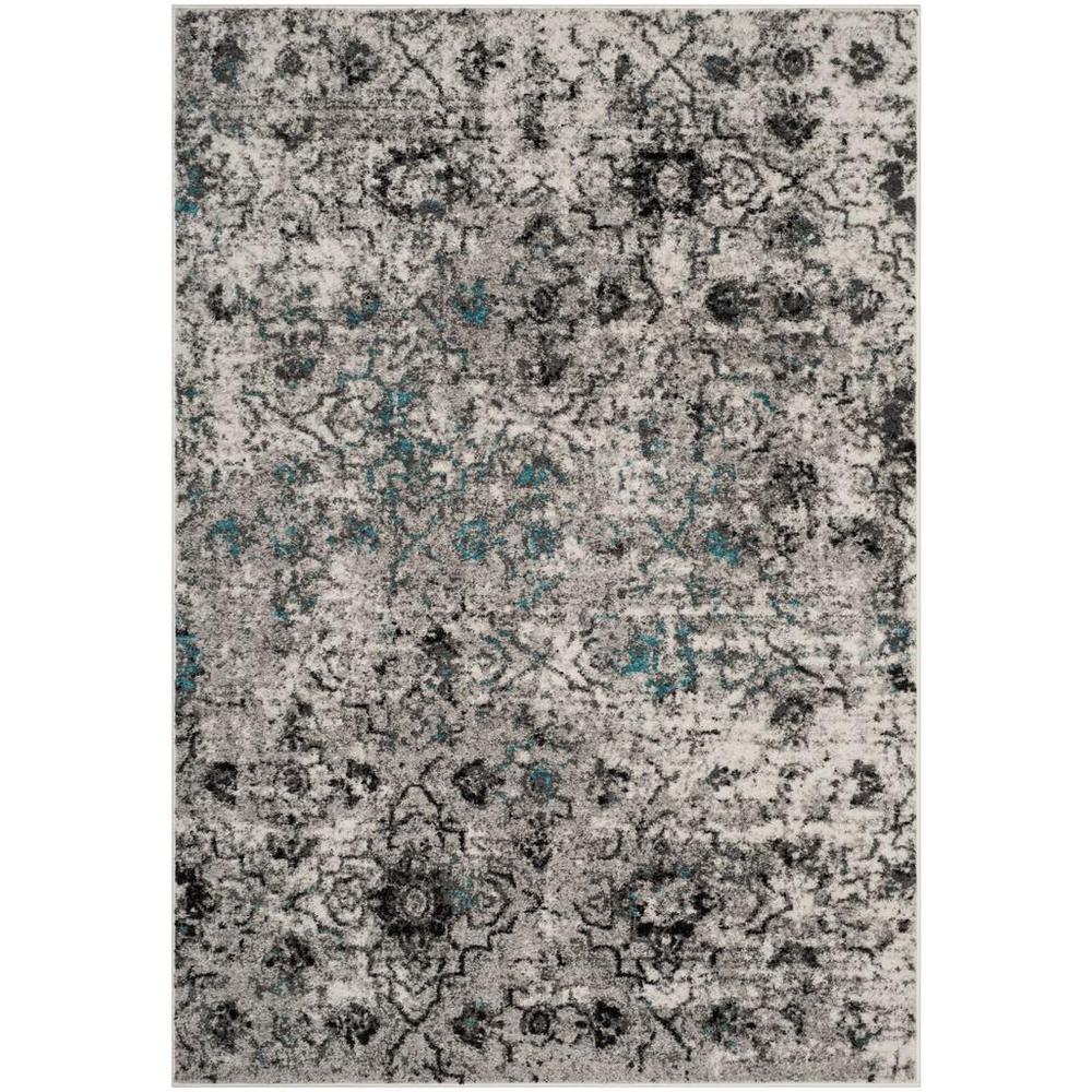 Adirondack, GREY / BLACK, 4' X 6', Area Rug, ADR135C-4