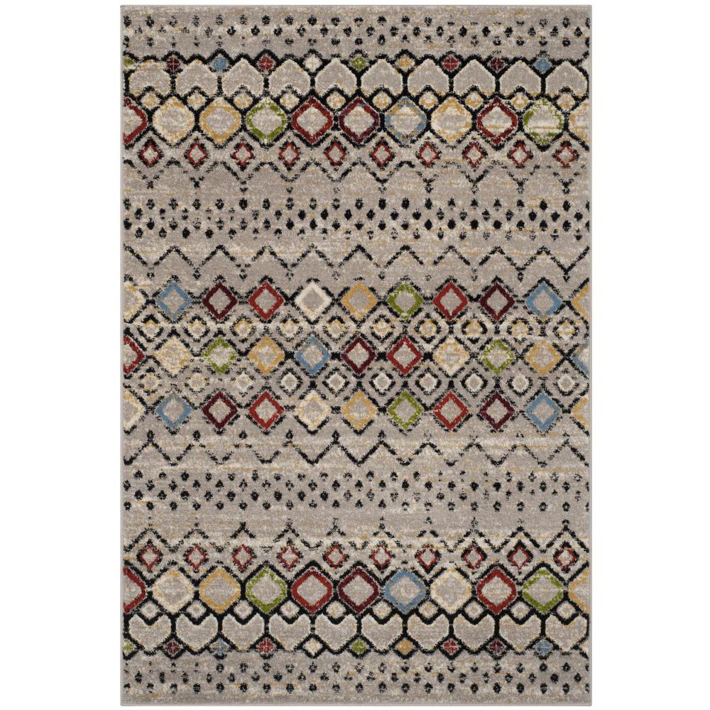 AMSTERDAM, LIGHT GREY / MULTI, 4' X 6', Area Rug