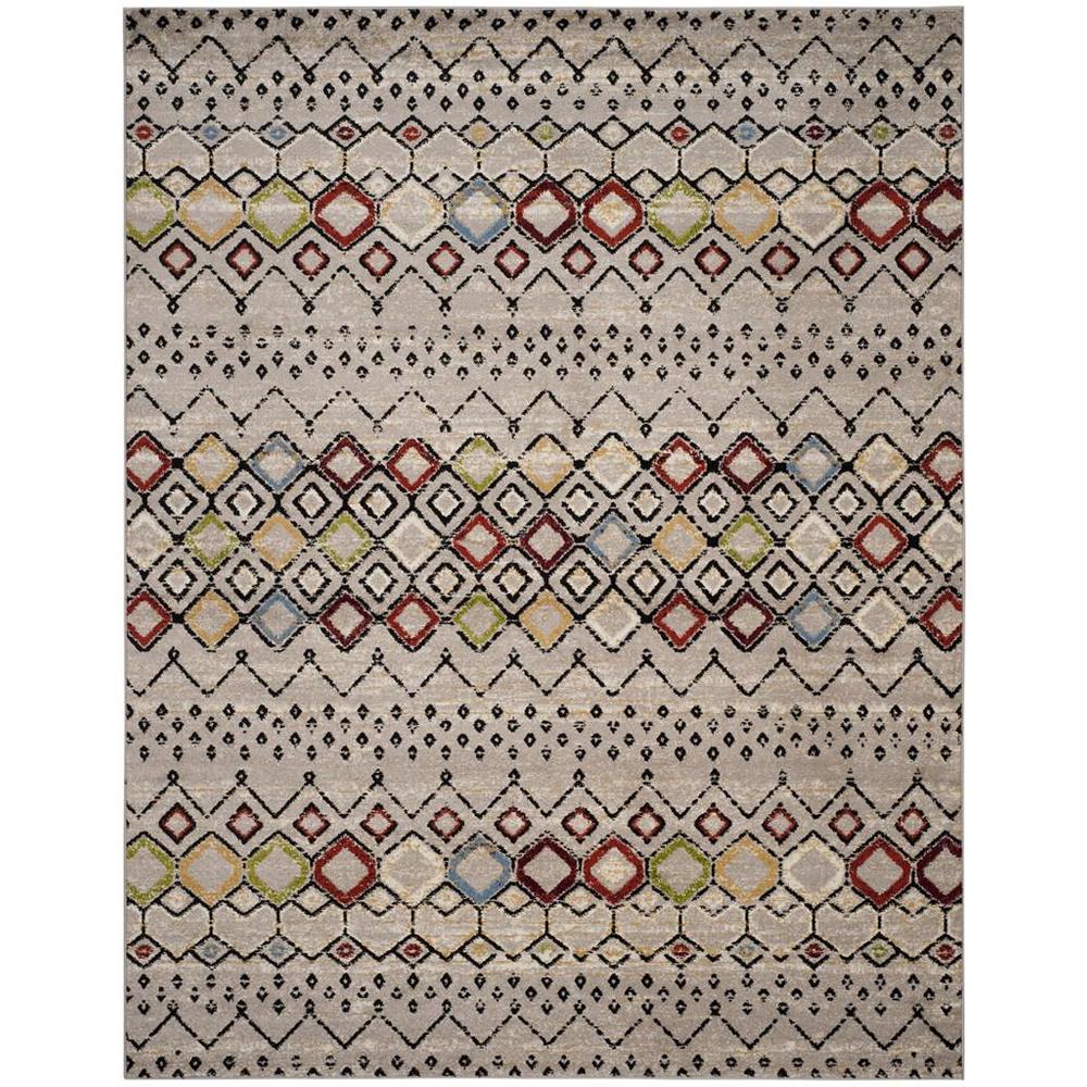 AMSTERDAM, LIGHT GREY / MULTI, 8' X 10', Area Rug