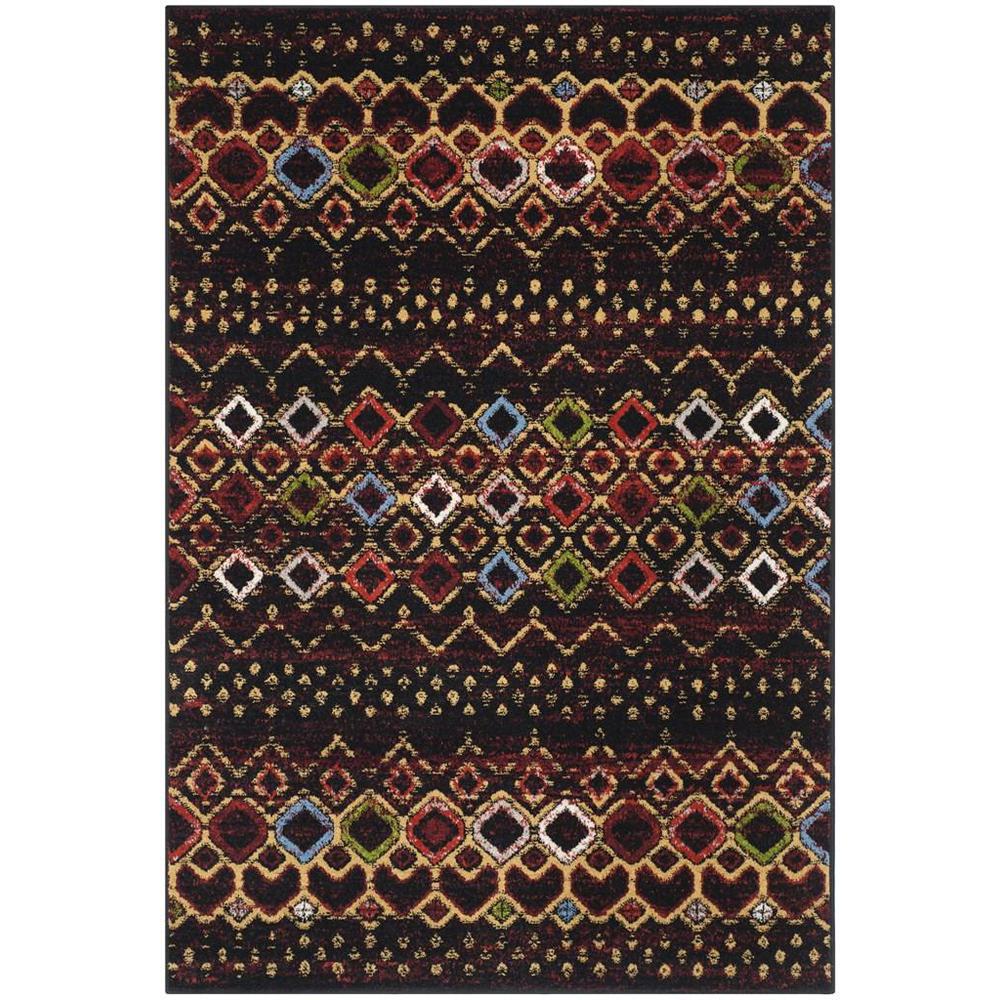 AMSTERDAM, BLACK / MULTI, 4' X 6', Area Rug